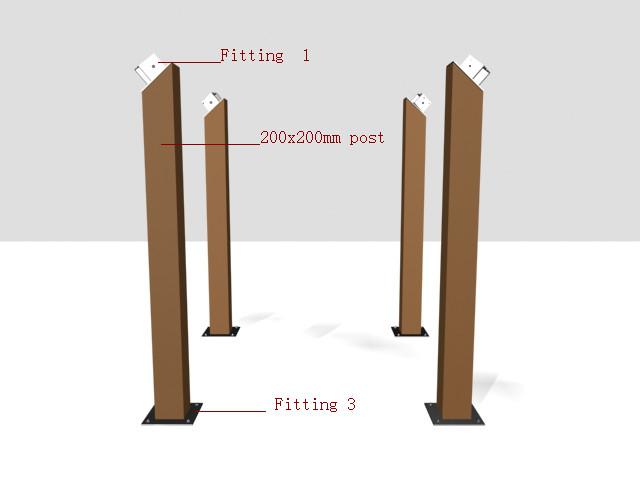 Fix the  posts and fittings