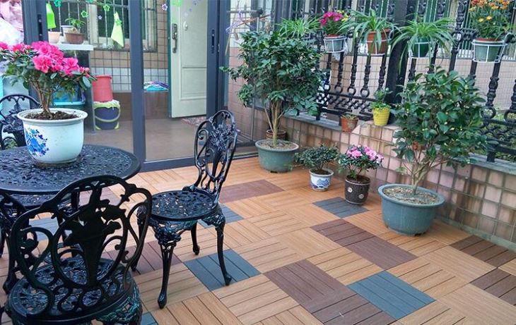 Hollow Easy Installation DIY Wpc Tiles